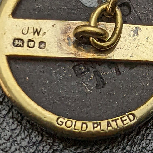 英國復古 Wedgwood 馬浮雕純銀袖扣帶金色裝飾